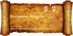 Bergmann Hippia névjegykártya
